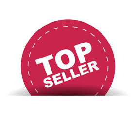 red vector banner top seller