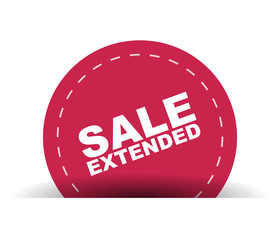 red vector banner sale extended