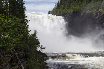Tännafors waterfall in Jämtland, Sweden