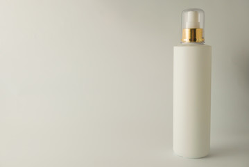 White bottle spray on white background
