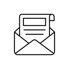 Business Letter Vector illustration Line With Color Background and Investment icon.