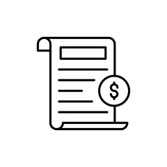 Income Report Vector illustration Line With Color Background and Investment icon.