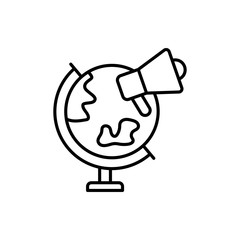 Global Marketing Vector illustration Line With Color Background and Investment icon.