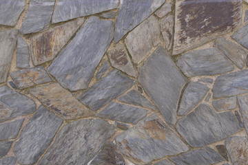 Wall made with large gray stones