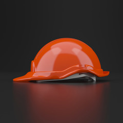 Helmet illustration under construction area sign