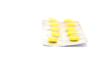 tablets ( pills) in blister pack isolated 