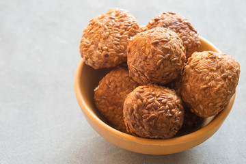 Til ke laddu of sesame seeds
