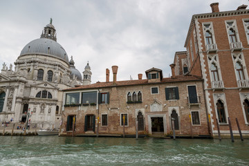 Fototapeta na wymiar Cathedral of Santa Maria della Salute - the cathedral church in Venice on the Grand Canal