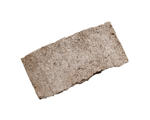 Rough piece of concrete block isolated on white