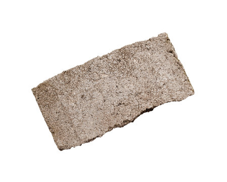 Rough Piece Of Concrete Block Isolated On White