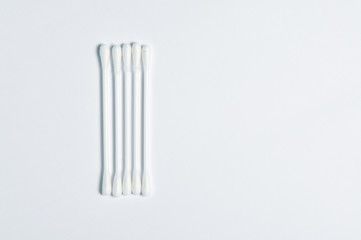 Cotton buds for cosmetic needs. Close up of Cotton Buds