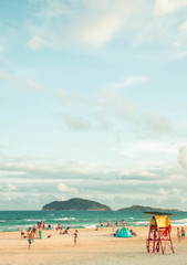 beach with umbrella