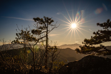 Sunset in the Mountains