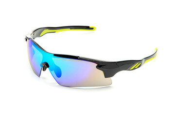 Modern stylish black sports bike sun glasses
