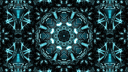 Geometric kaleidoscope multicolored seamless pattern. Abstract background. Beautiful multicolor kaleidoscope texture. Unique kaleidoscope design. Illustration for design.