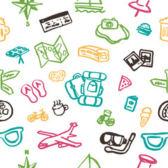 Diseño textil repetible Viaje