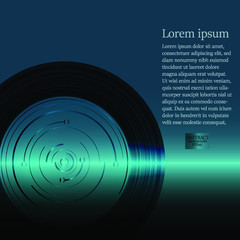 modern musical banner or poster with as a vinyl grooves.