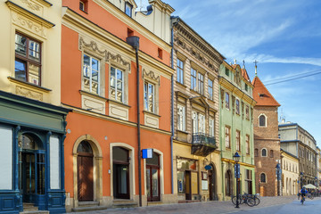 Fototapeta na wymiar Street in Krakow, Poland