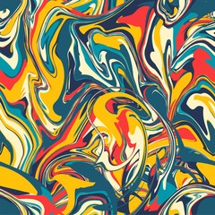 Seamless colorful stylized background with stains of paint