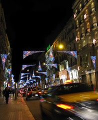 Fototapeta premium Christmas lights in Barcelona street