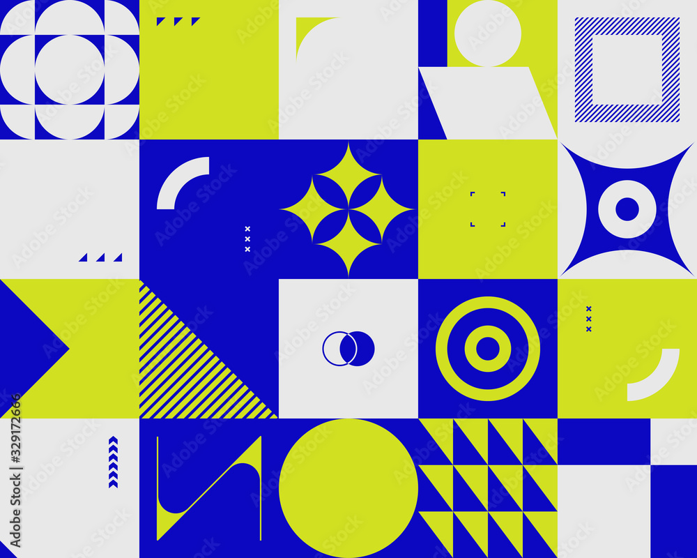 Aufkleber brutalism design abstract vector pattern