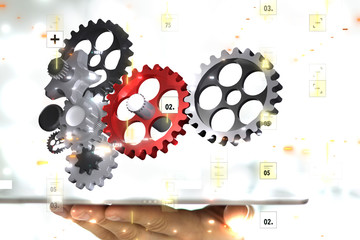 Gear With Success Concept digital.