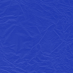 Texture of vintage crumpled blue paper