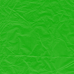 Green crumpled vintage paper. Beautiful green texture