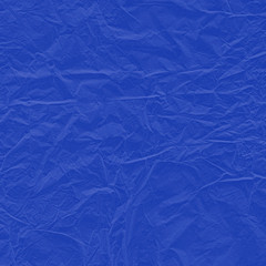 Blue paper backdrop. Abstract blue vintage crumpled paper