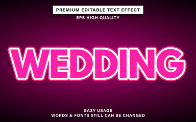 wedding texy effect