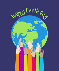 Happy Earth Day concept, banner, vector illustration