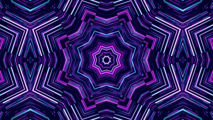 Geometric kaleidoscope multicolored seamless pattern. Abstract background. Beautiful multicolor kaleidoscope texture. Unique kaleidoscope design. Illustration for design.