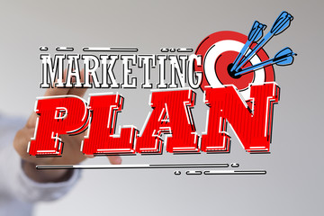 Marketing And Communication Success Concept dart.