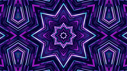 Geometric kaleidoscope multicolored seamless pattern. Abstract background. Beautiful multicolor kaleidoscope texture. Unique kaleidoscope design. Illustration for design.