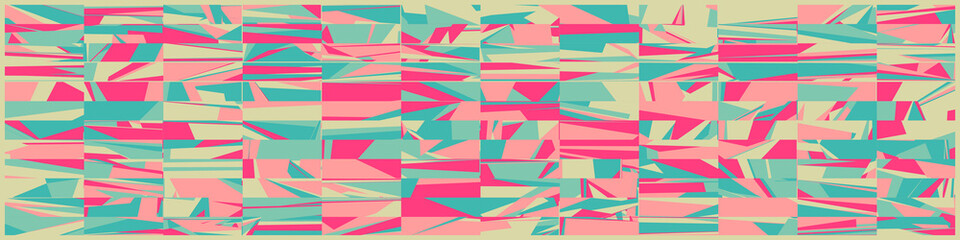 Abstract Random Color Poligones Generative Art background illustration