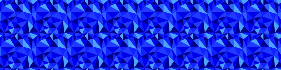 Obraz premium Abstract Seamless Blue Pattern with Triangles. Continuous Polygonal Texture. Vector Illustration
