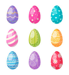Easter Eggs Cartoon Set