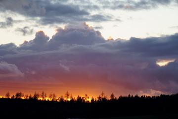 Sonnenuntergang im Spessart