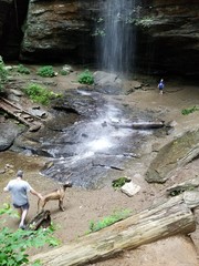 Waterfall base, family day