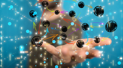 data code binary concept 3d