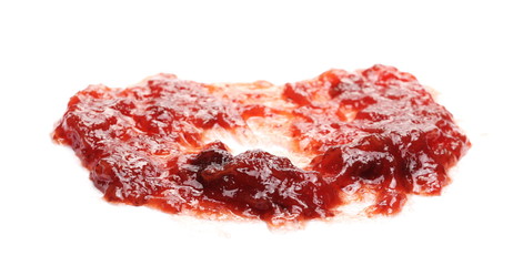 strawberry jam isolated on white background