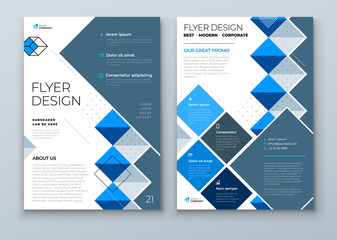 Flyer template layout design. Corporate business annual report, catalog, magazine, flyer mockup. Creative modern background flyer concept in abstract flat style shape
