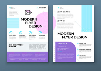 Flyer template layout design. Corporate business annual report, catalog, magazine, flyer mockup. Creative modern background flyer concept in abstract flat style shape