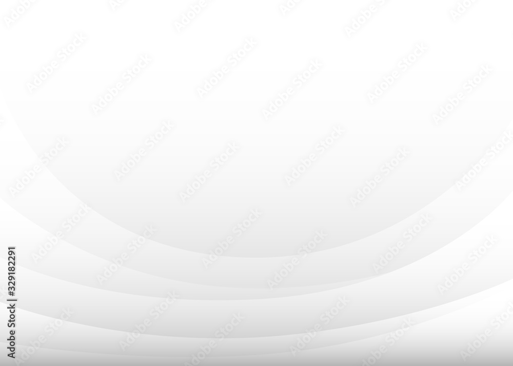 Wall mural abstract curve gray background. gradient white pattern. vector