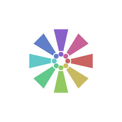 Design people, in circle. COLORFUL DESIGN PEOPLE, SIGN SYMBOL