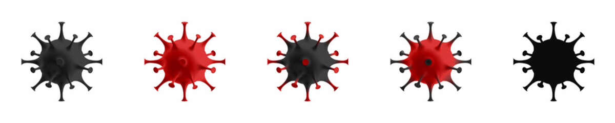Abstract coronavirus cell model. Control coronavirus pandemic concept illustration