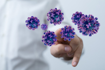 contagious coronavirus pandemic, dangerous virus outbreak 3d.