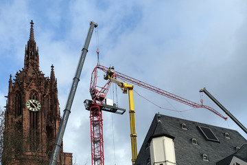 Kranunfall am Frankfurter Dom