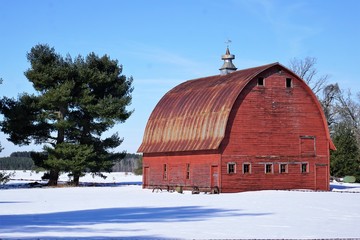 Old Barn in Winter 