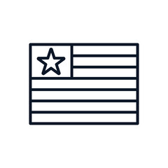 Isolated usa flag line style icon vector design
